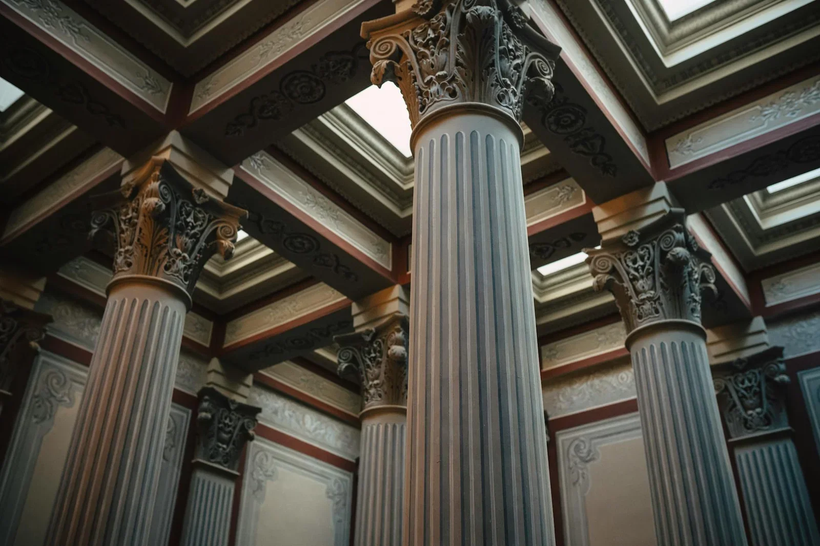 Detailed view of ornate classical columns with intricate cap | Thiết kế nội thất 24