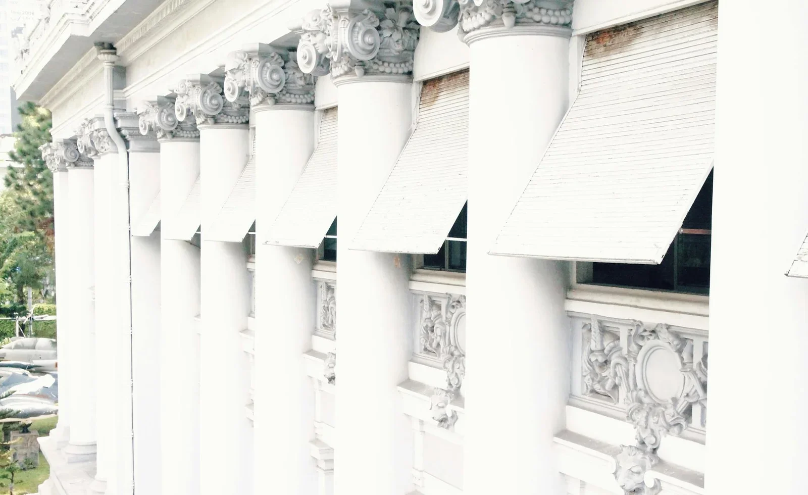 A neoclassical building exterior featuring classic pillars a | Thiết kế nội thất 24