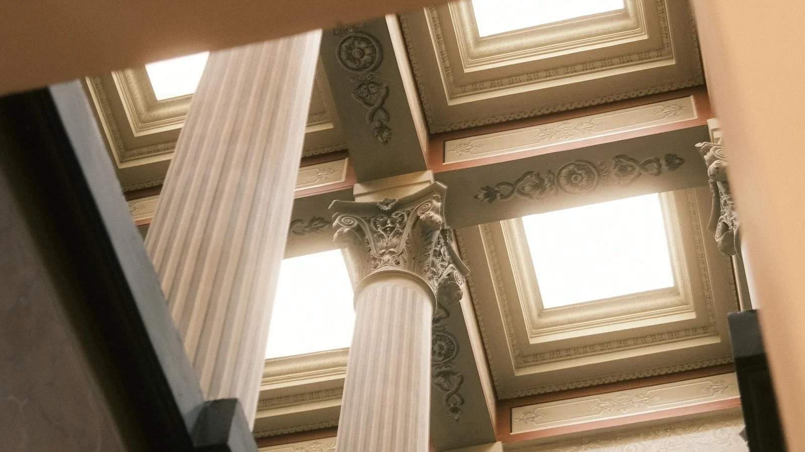 Intricate architectural columns with detailed patterns in an | Thiết kế nội thất 24