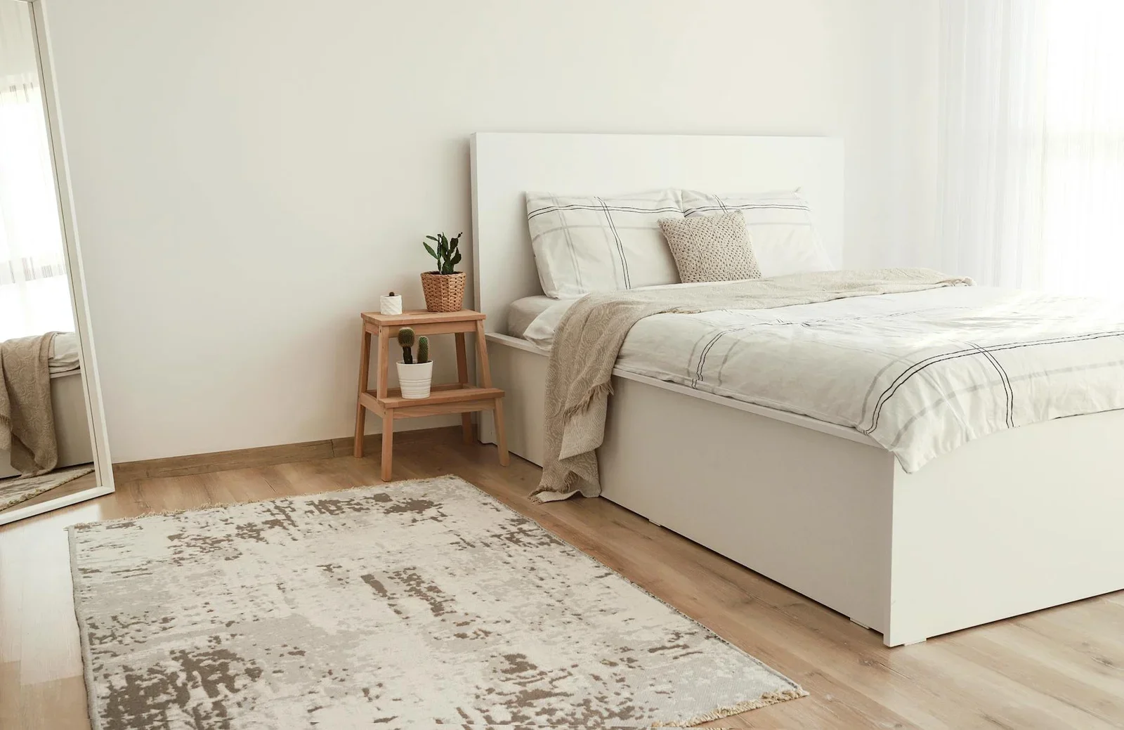 Bright Scandinavian style bedroom with minimalist decor and  | Thiết kế nội thất 24
