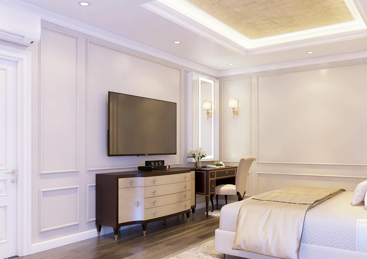 Phòng ngủ thiết kế sang trọng với nội thất tinh tế