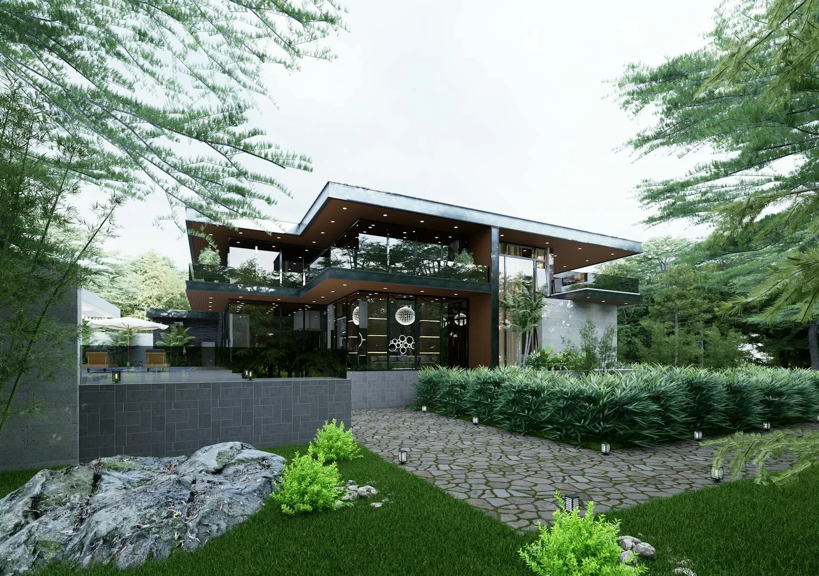 Contemporary house with sleek design, set amidst lush greene | Thiết kế nội thất 24