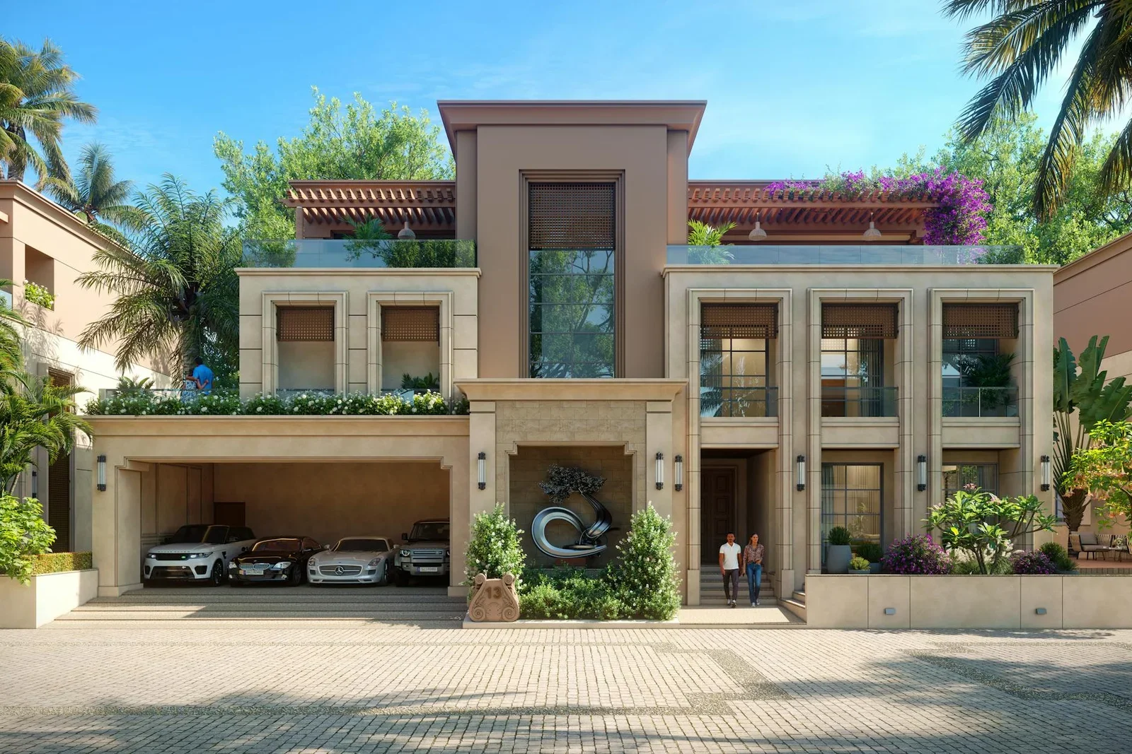 A stunning modern villa showcasing luxury and elegance with | Thiết kế nội thất 24
