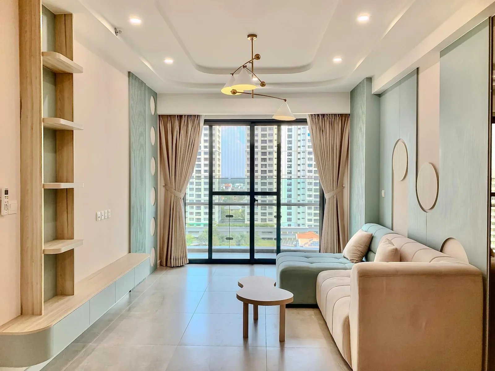 Bright and modern living room with minimalist design and urb | Thiết kế nội thất 24