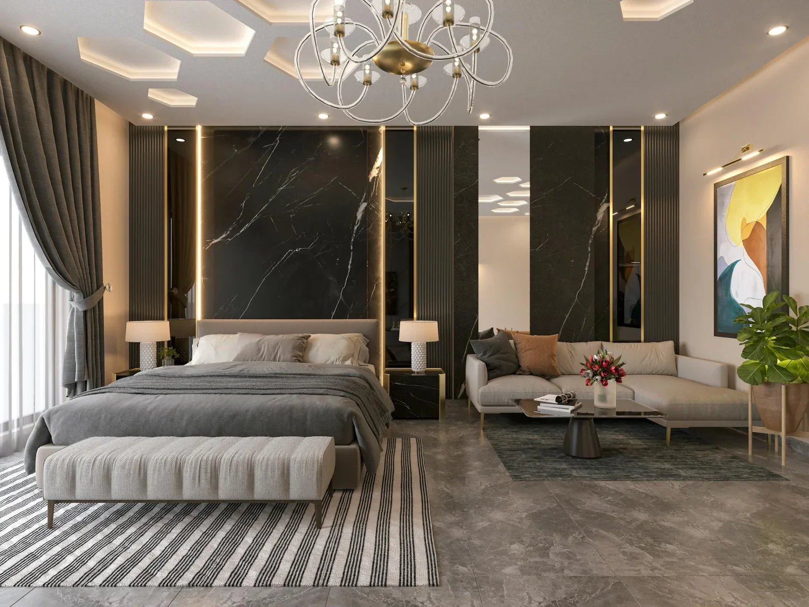 Thiết kế sang trọng kết hợp nội thất hiện đại, nơi phong cách thời thượng hòa quyện cùng tiện nghi êm ái cho phái đẹp. | Thiết kế nội thất 24