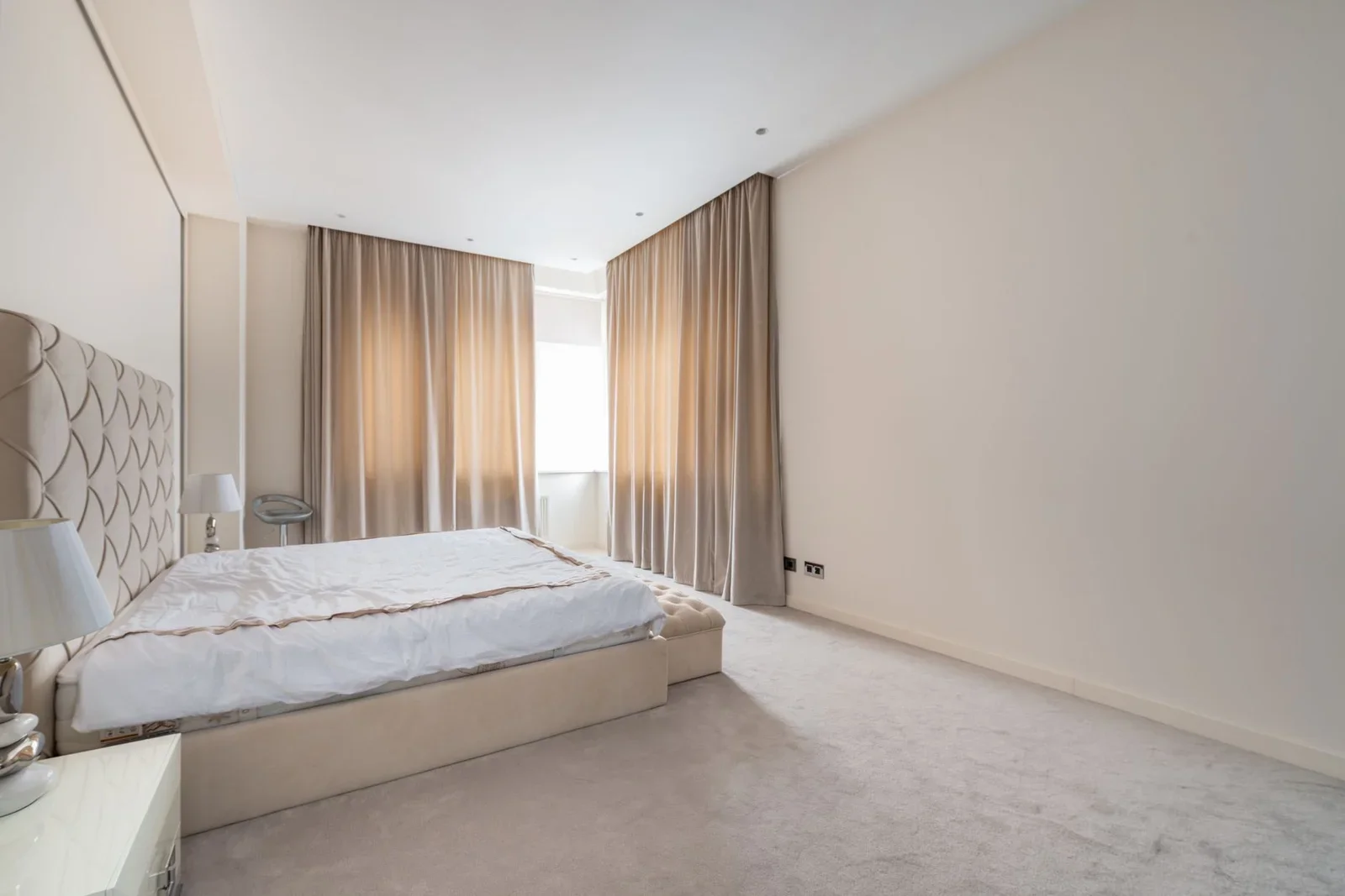 Interior of classy styled bedroom with comfortable bed and n | Thiết kế nội thất 24